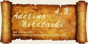 Adelina Miletaški vizit kartica